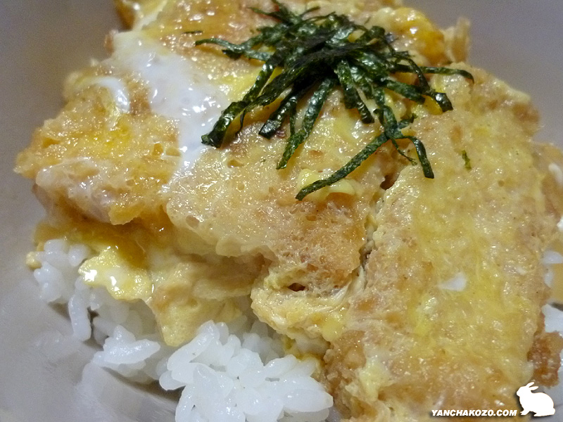 高野豆腐で煮カツ丼2