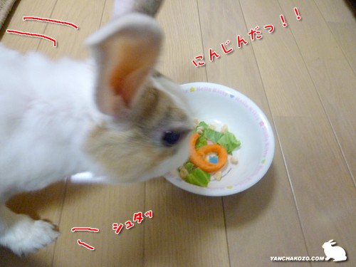 6歳にんじんでお祝い